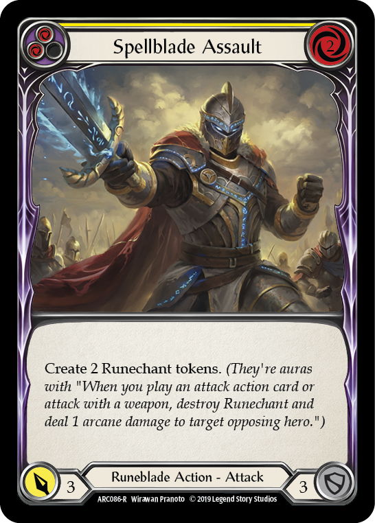 Spellblade Assault (Yellow) [ARC086-R] 1st Edition Normal | Gamers Paradise