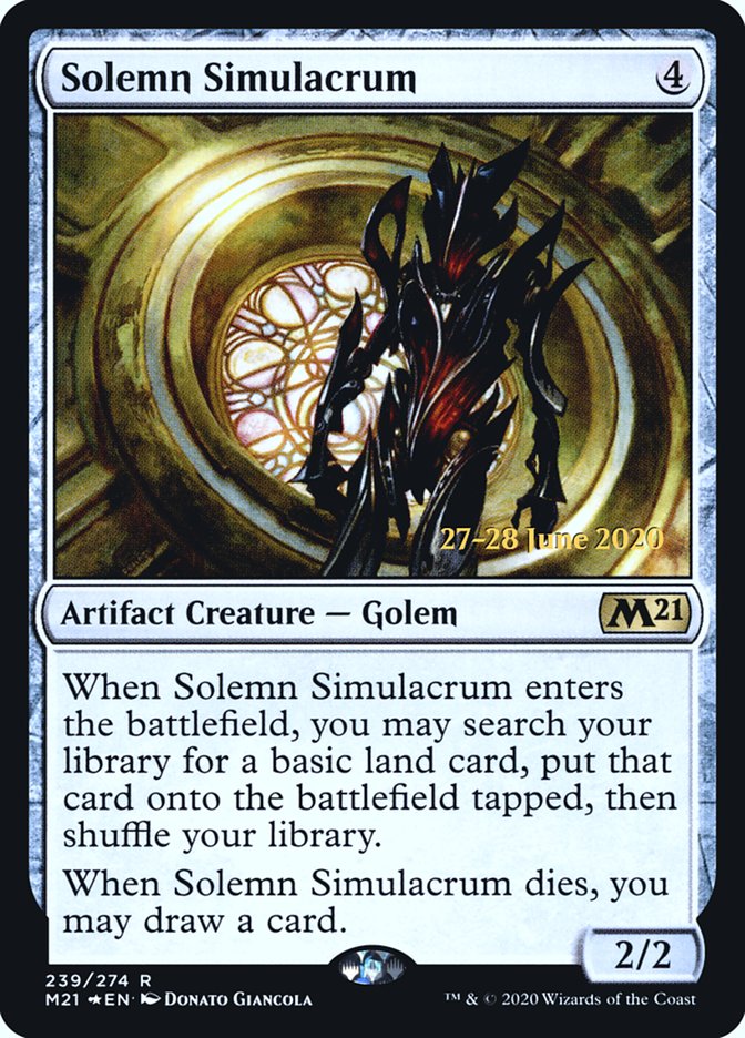 Solemn Simulacrum [Core Set 2021 Prerelease Promos] | Gamers Paradise