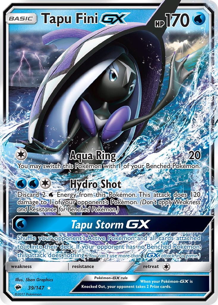 Tapu Fini GX (39/147) [Sun & Moon: Burning Shadows] | Gamers Paradise