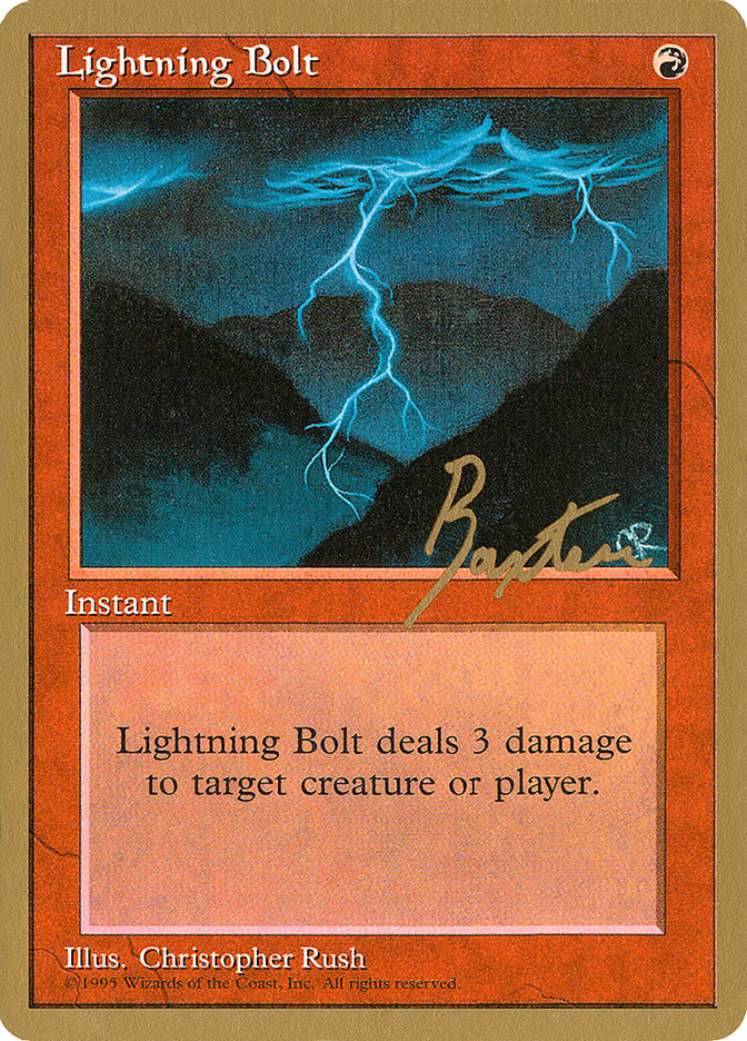 Lightning Bolt (George Baxter) [Pro Tour Collector Set] | Gamers Paradise