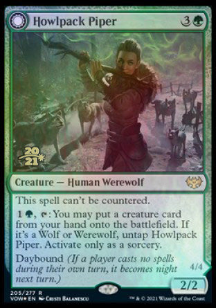 Howlpack Piper // Wildsong Howler [Innistrad: Crimson Vow Prerelease Promos] | Gamers Paradise