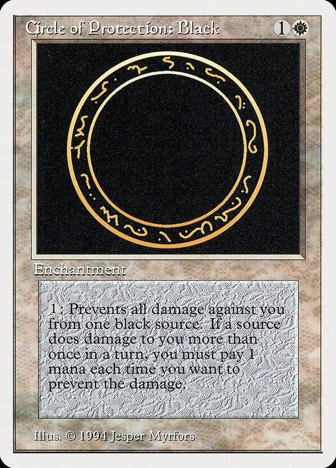Circle of Protection: Black [Summer Magic / Edgar] | Gamers Paradise