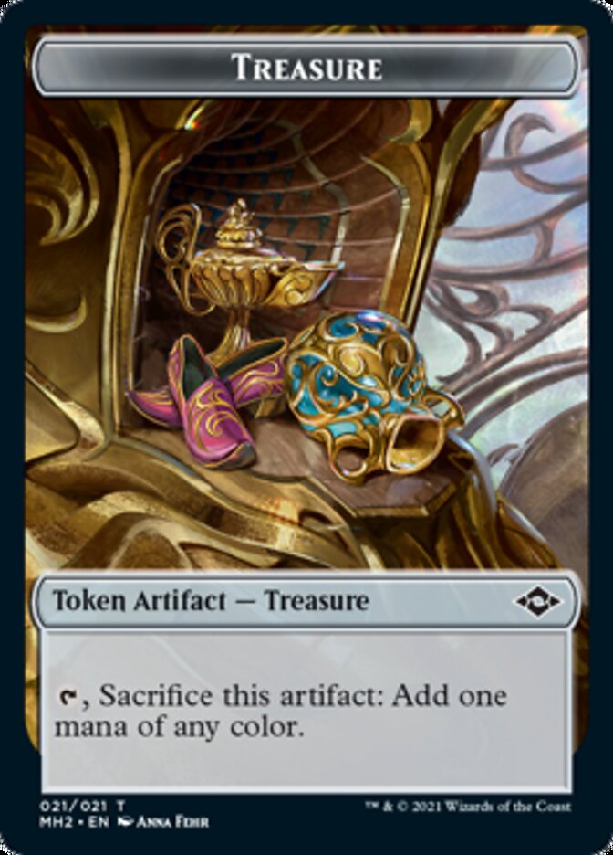 Beast // Treasure (21) Double-Sided Token [Modern Horizons 2 Tokens] | Gamers Paradise