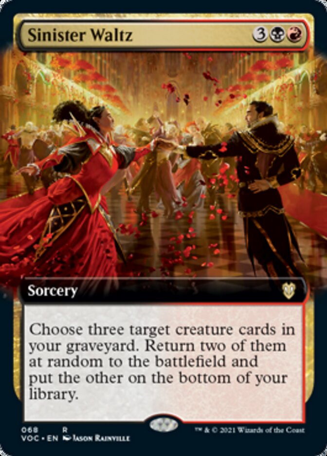 Sinister Waltz (Extended Art) [Innistrad: Crimson Vow Commander] | Gamers Paradise