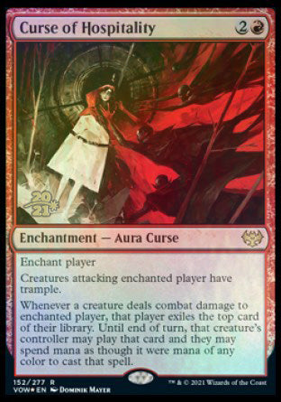 Curse of Hospitality [Innistrad: Crimson Vow Prerelease Promos] | Gamers Paradise