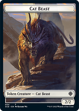 Elf Warrior // Cat Beast Double-Sided Token [Starter Commander Decks] | Gamers Paradise