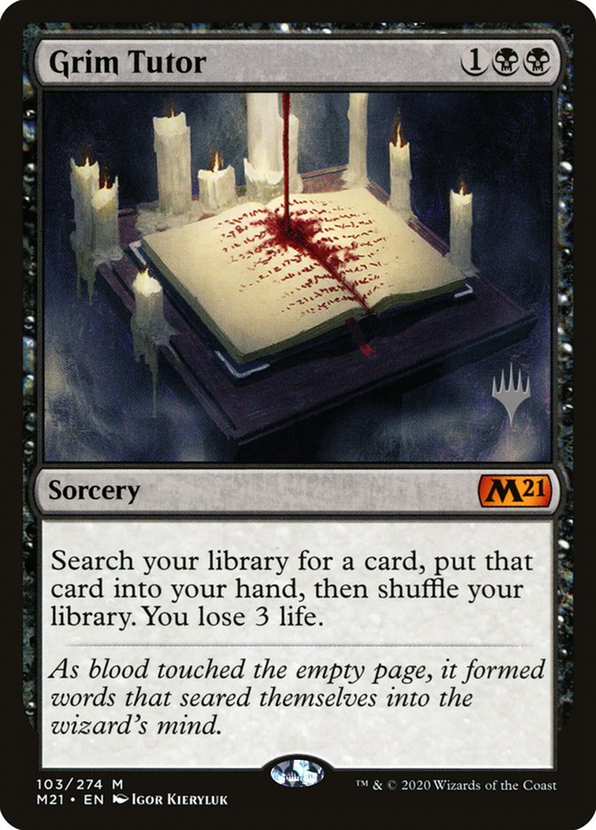 Grim Tutor (Promo Pack) [Core Set 2021 Promos] | Gamers Paradise