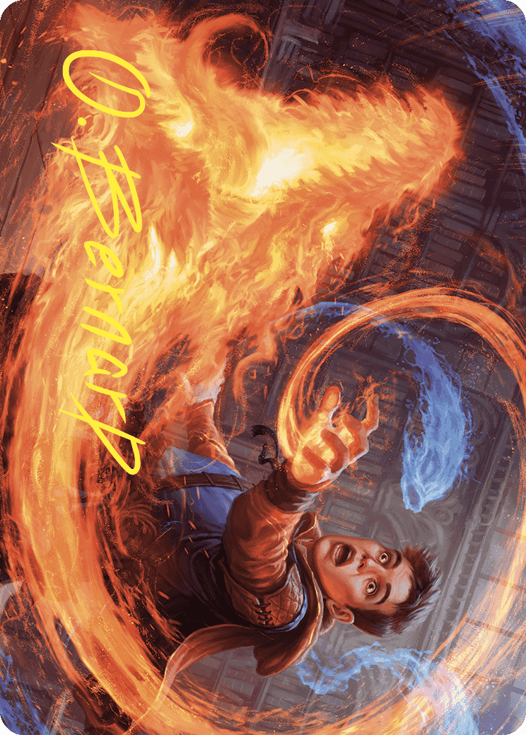 Frantic Firebolt Art Card (Gold-Stamped Signature) [Wilds of Eldraine Art Series] | Gamers Paradise