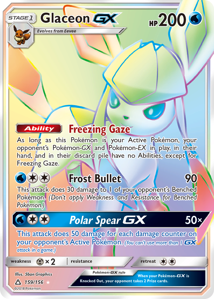 Glaceon GX (159/156) [Sun & Moon: Ultra Prism] | Gamers Paradise