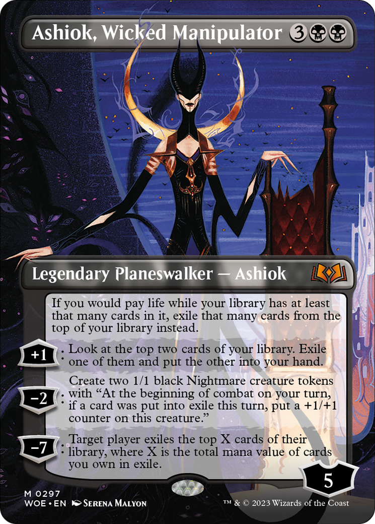 Ashiok, Wicked Manipulator (Borderless Alternate Art) [Wilds of Eldraine] | Gamers Paradise