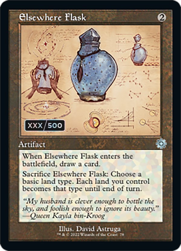 Elsewhere Flask (Retro Schematic) (Serial Numbered) [The Brothers' War Retro Artifacts] | Gamers Paradise