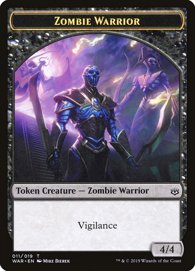 Zombie Warrior Token [War of the Spark Tokens] | Gamers Paradise