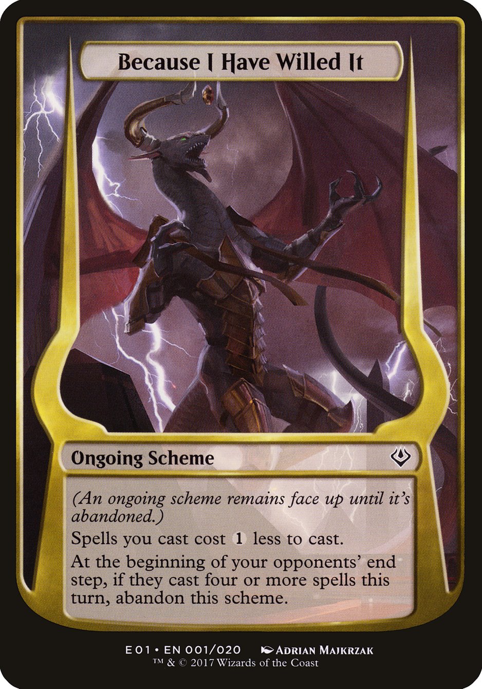 Because I Have Willed It (Schemes) [Archenemy: Nicol Bolas Schemes] | Gamers Paradise