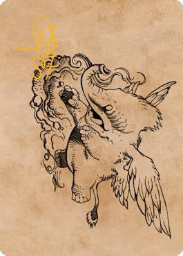Lulu, Loyal Hollyphant Art Card (46) (Gold-Stamped Signature) [Commander Legends: Battle for Baldur's Gate Art Series] | Gamers Paradise