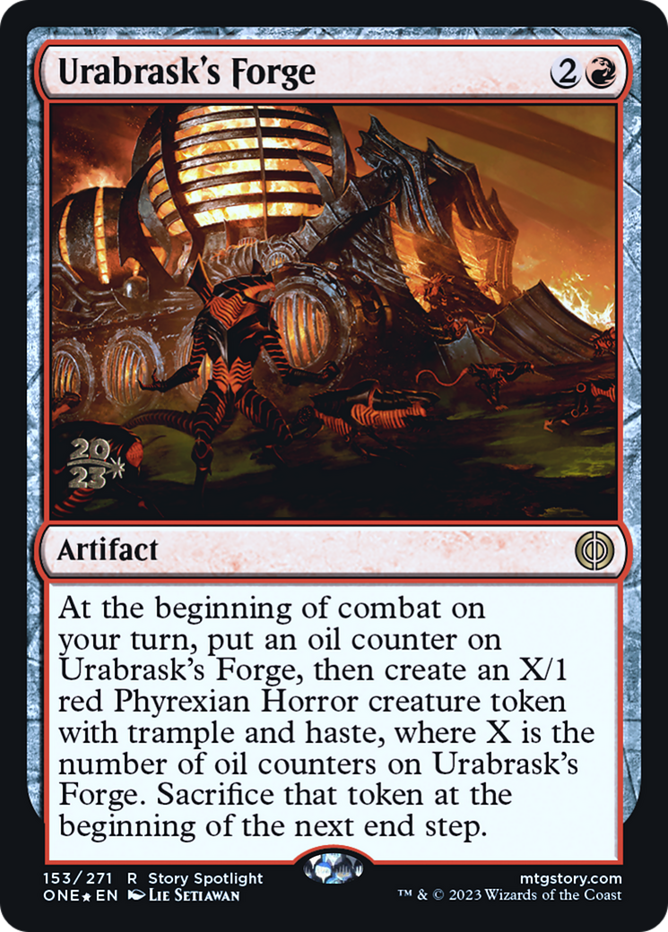 Urabrask's Forge [Phyrexia: All Will Be One Prerelease Promos] | Gamers Paradise