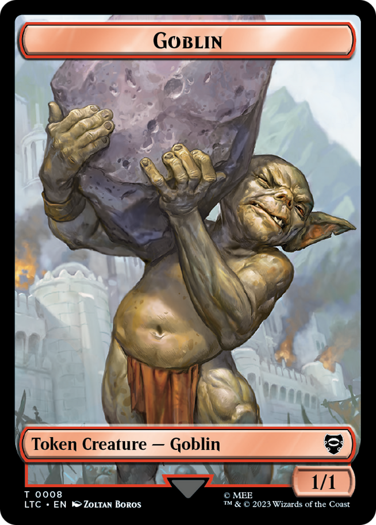 Goblin // Wraith Double-Sided Token [The Lord of the Rings: Tales of Middle-Earth Commander Tokens] | Gamers Paradise