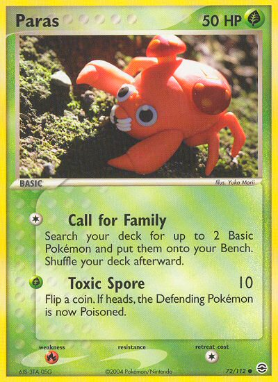 Paras (72/112) [EX: FireRed & LeafGreen] | Gamers Paradise