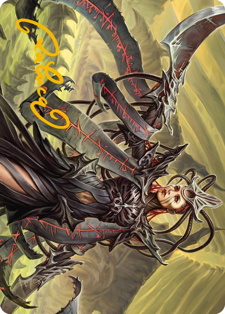 Testament Bearer Art Card (Gold-Stamped Signature) [Phyrexia: All Will Be One Art Series] | Gamers Paradise