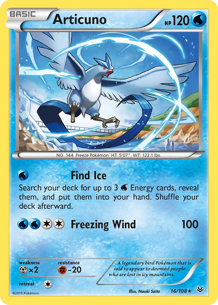 Articuno (16/108) (Theme Deck Exclusive) [XY: Roaring Skies] | Gamers Paradise