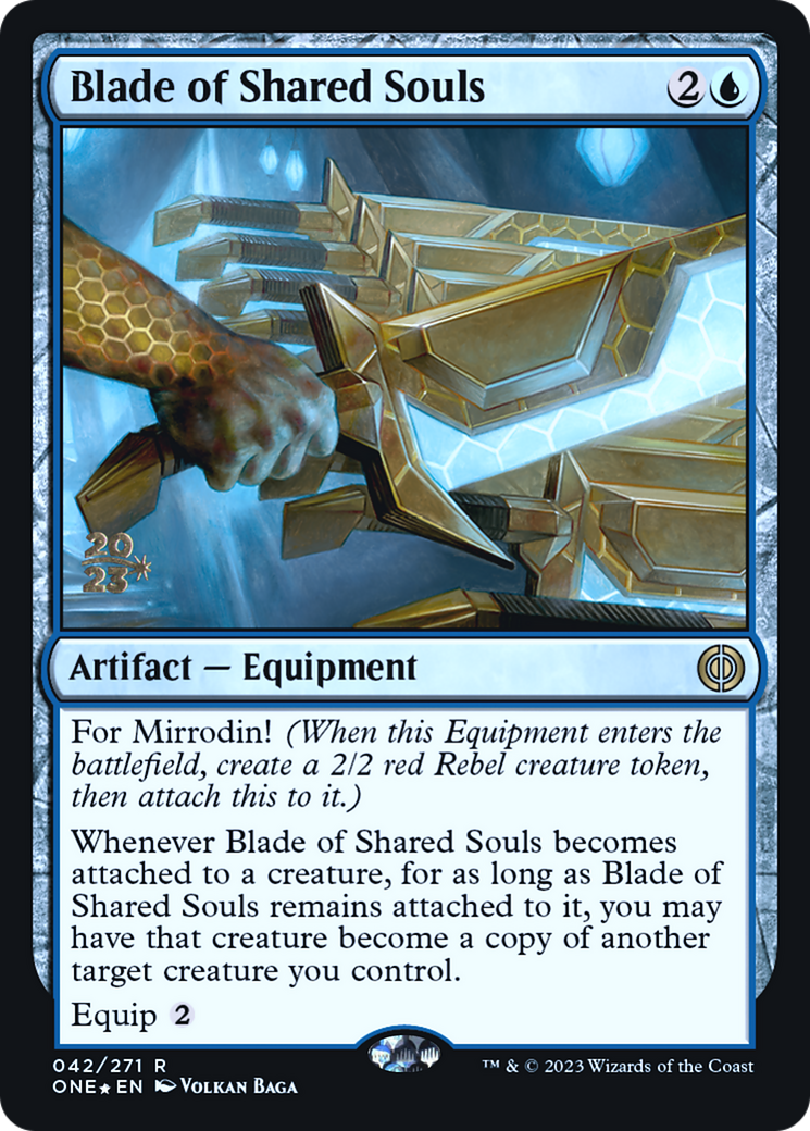 Blade of Shared Souls [Phyrexia: All Will Be One Prerelease Promos] | Gamers Paradise