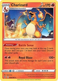 Charizard (025/185) (Cracked Ice Holo) (Theme Deck Exclusive) [Sword & Shield: Vivid Voltage] | Gamers Paradise