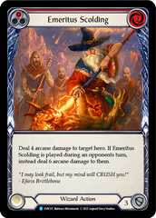 Emeritus Scolding (Red) [EVR125] (Everfest)  1st Edition Rainbow Foil | Gamers Paradise