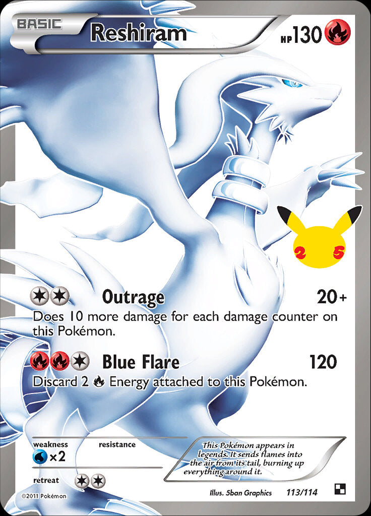 Reshiram (113/114) [Celebrations: 25th Anniversary - Classic Collection] | Gamers Paradise
