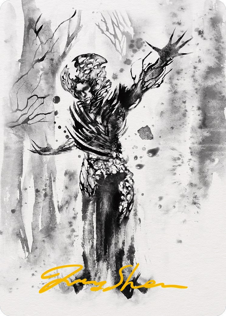 Rustvine Cultivator Art Card (Gold-Stamped Signature) [Phyrexia: All Will Be One Art Series] | Gamers Paradise