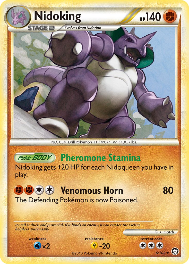 Nidoking (6/102) (Theme Deck Exclusive) [HeartGold & SoulSilver: Triumphant] | Gamers Paradise