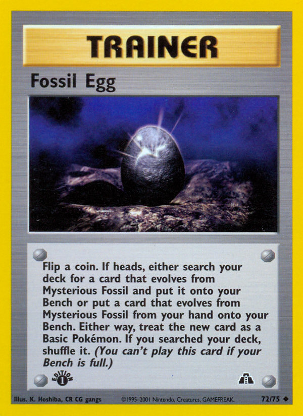 Fossil Egg (72/75) [Neo Discovery 1st Edition] | Gamers Paradise