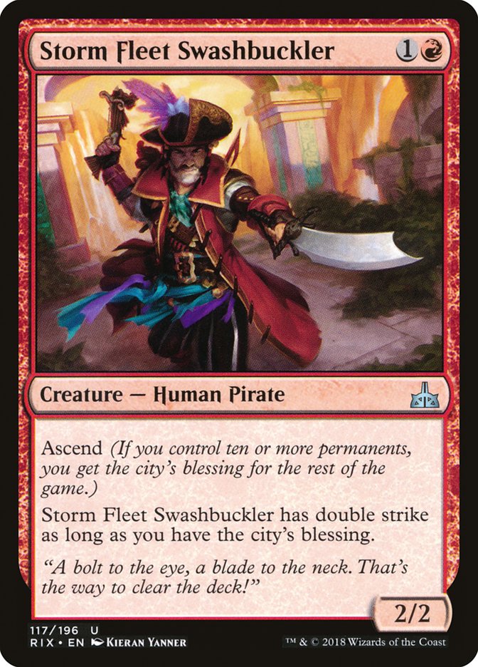 Storm Fleet Swashbuckler [Rivals of Ixalan] | Gamers Paradise