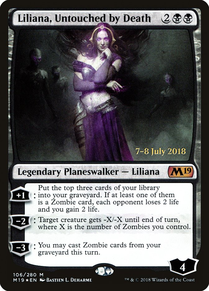 Liliana, Untouched by Death [Core Set 2019 Prerelease Promos] | Gamers Paradise