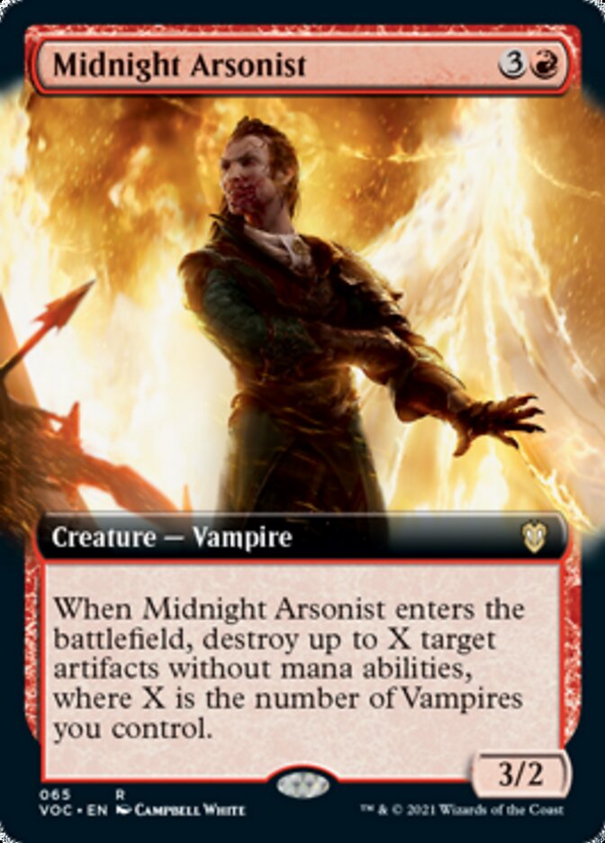 Midnight Arsonist (Extended Art) [Innistrad: Crimson Vow Commander] | Gamers Paradise