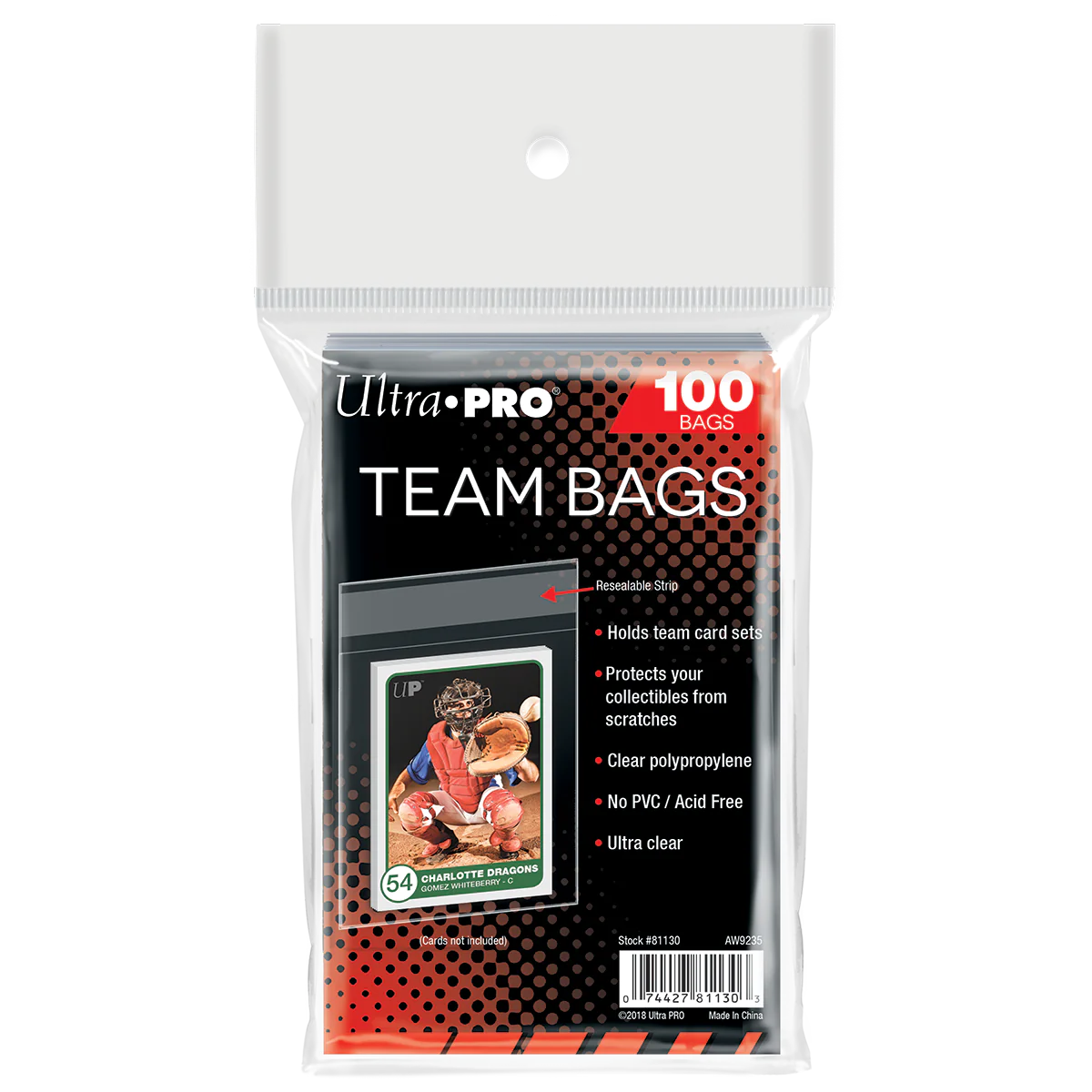 Team Bags Resealable Sleeves (100ct) | Gamers Paradise