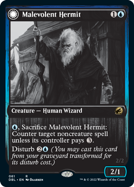 Malevolent Hermit // Benevolent Geist [Innistrad: Double Feature] | Gamers Paradise