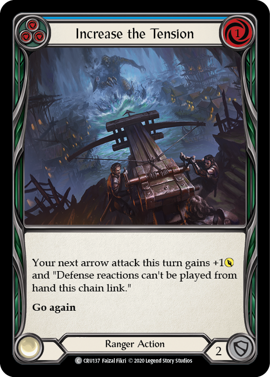 Increase the Tension (Blue) [CRU137] 1st Edition Rainbow Foil | Gamers Paradise