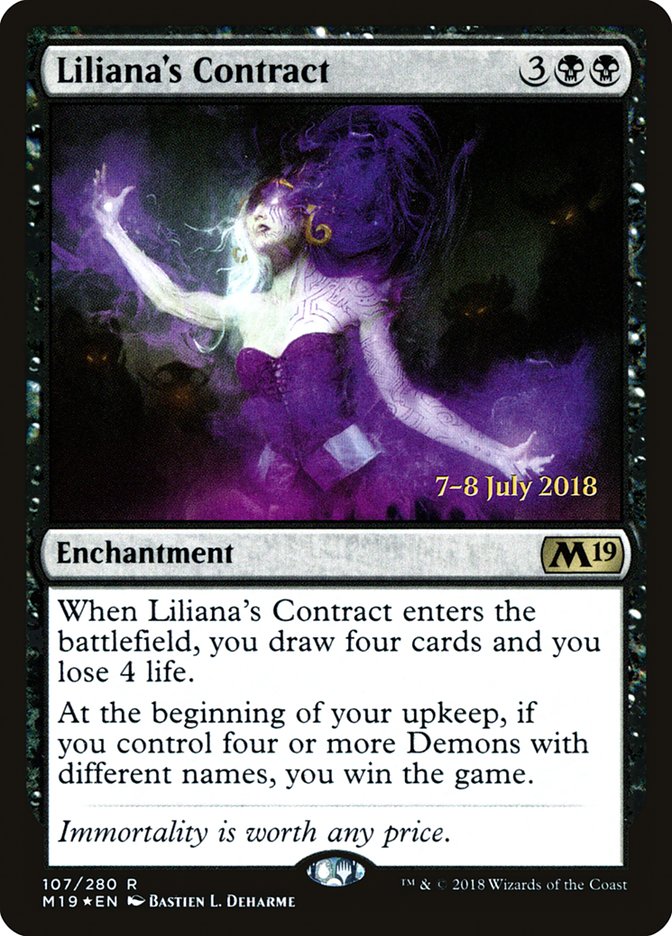 Liliana's Contract [Core Set 2019 Prerelease Promos] | Gamers Paradise