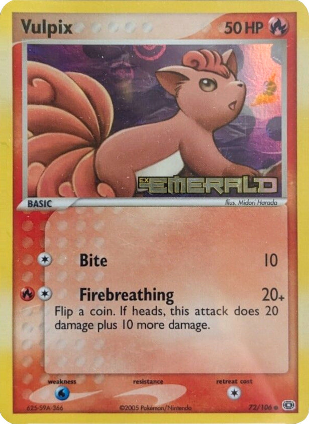 Vulpix (72/106) (Stamped) [EX: Emerald] | Gamers Paradise