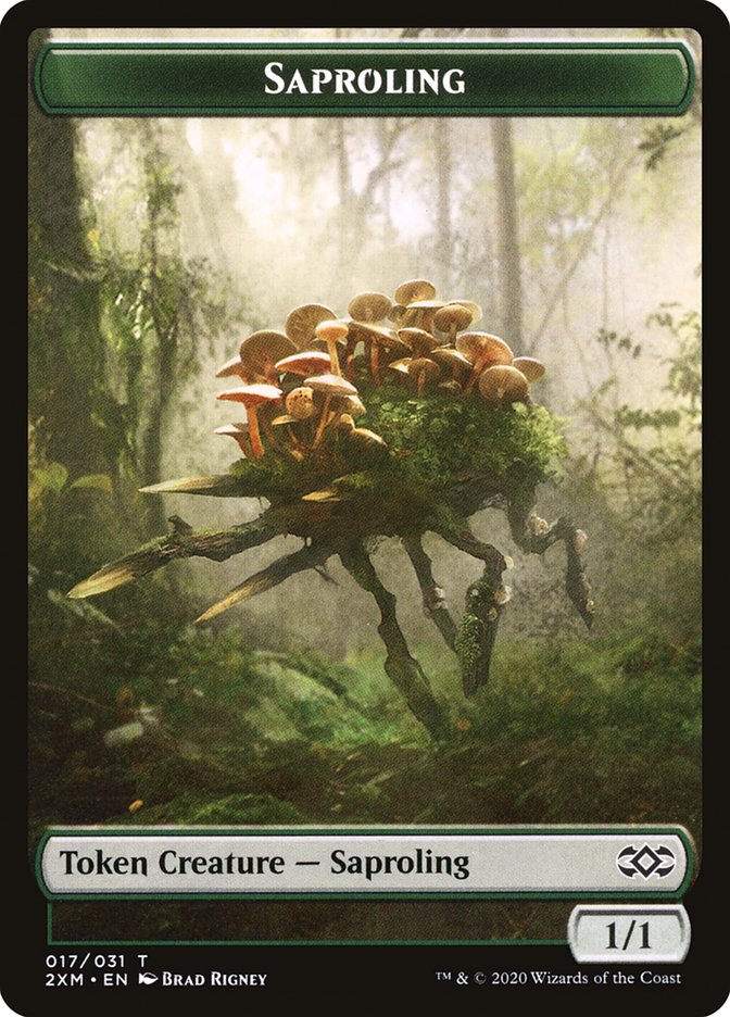 Angel // Saproling Double-Sided Token [Double Masters Tokens] | Gamers Paradise