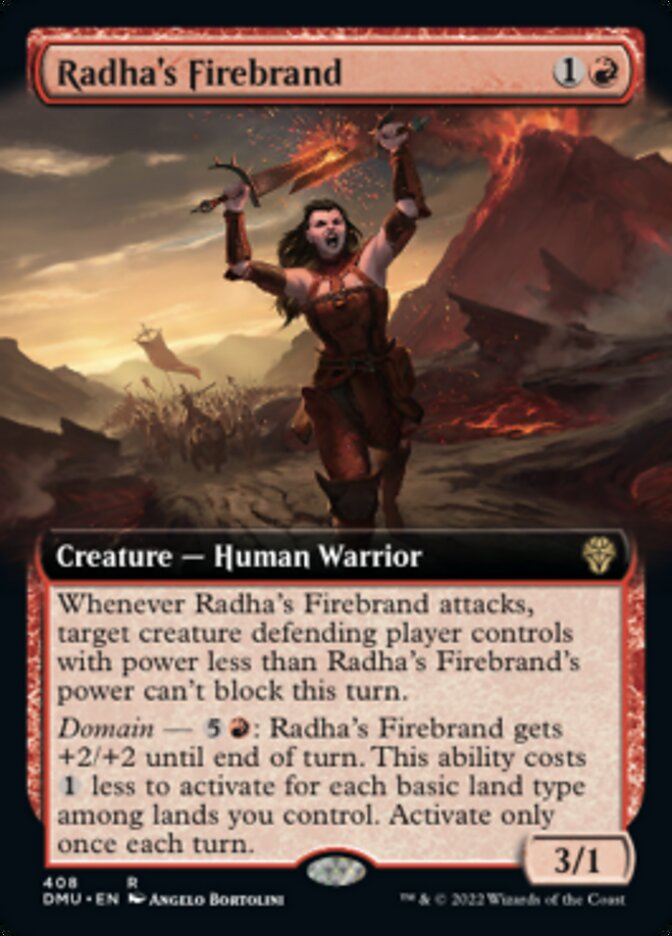 Radha's Firebrand (Extended Art) [Dominaria United] | Gamers Paradise