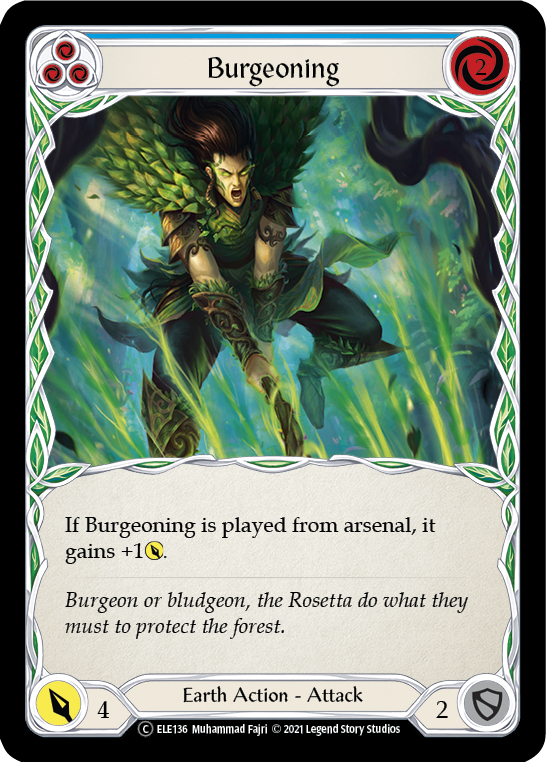 Burgeoning (Blue) [U-ELE136] Unlimited Rainbow Foil | Gamers Paradise