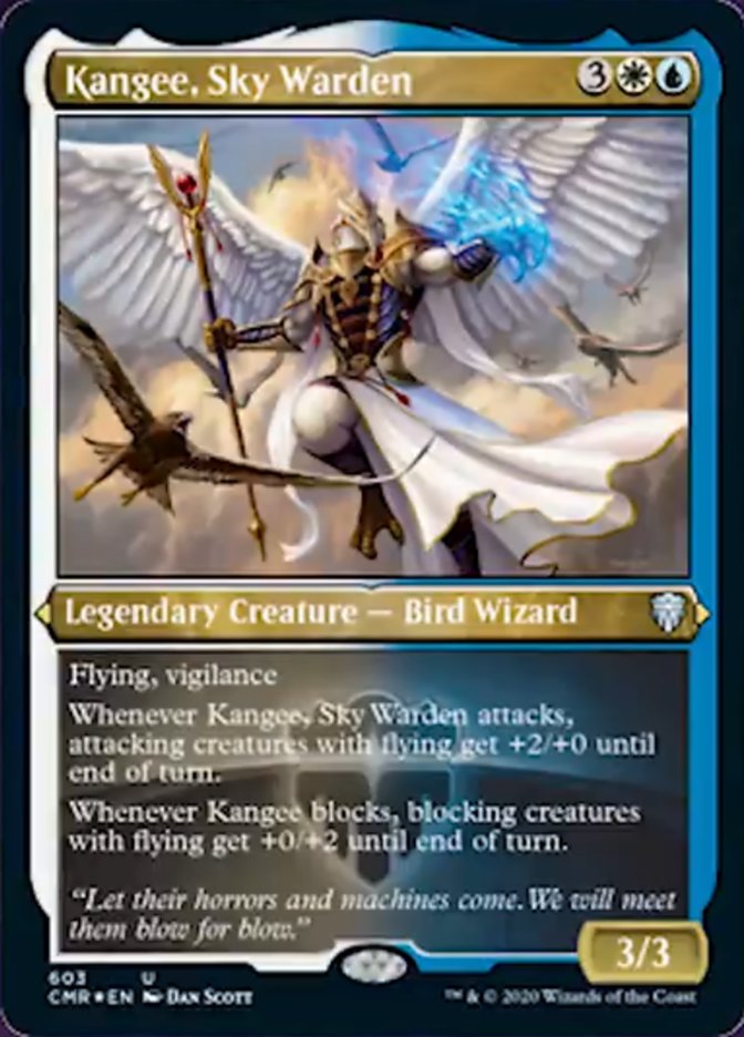 Kangee, Sky Warden (Etched) [Commander Legends] | Gamers Paradise