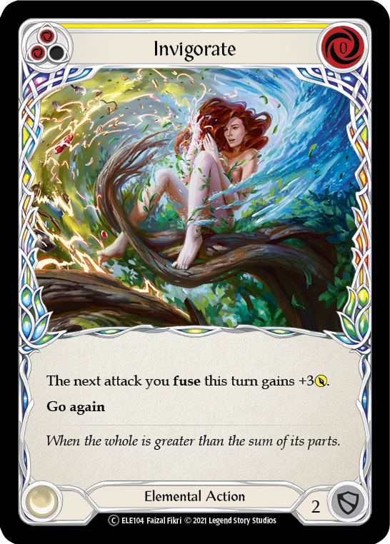 Invigorate (Yellow) [U-ELE104] Unlimited Rainbow Foil | Gamers Paradise