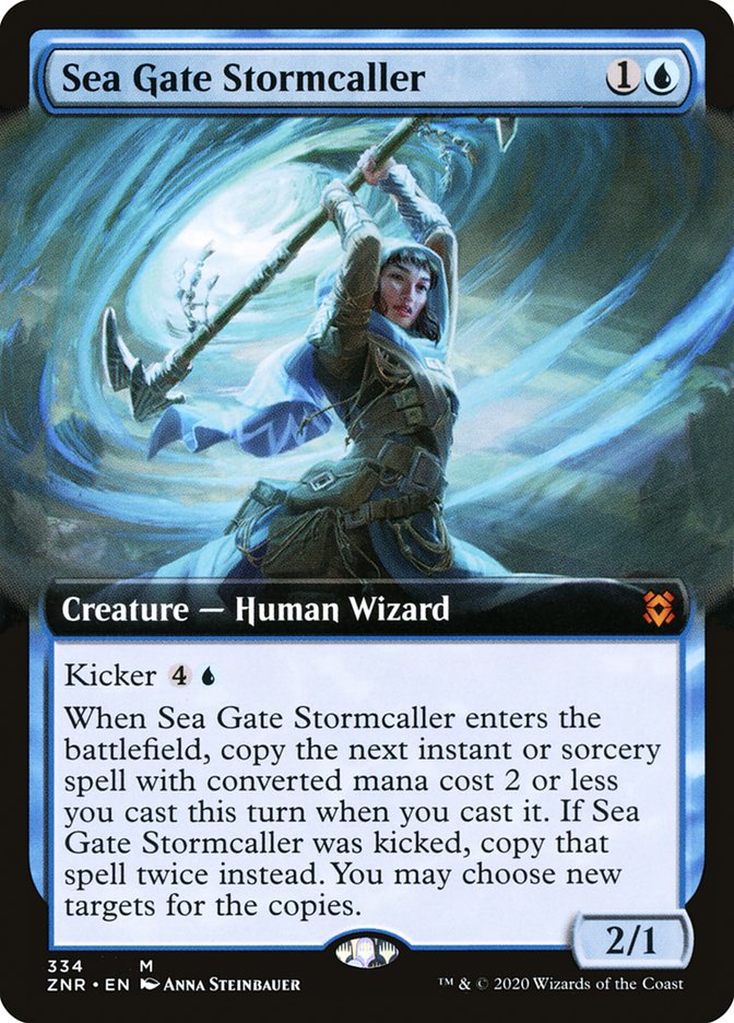 Sea Gate Stormcaller (Extended Art) [Zendikar Rising] | Gamers Paradise