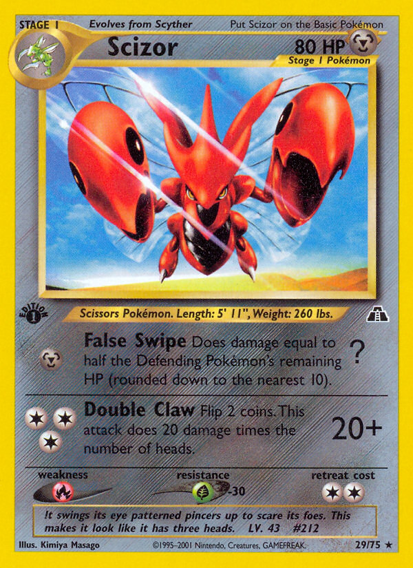 Scizor (29/75) [Neo Discovery 1st Edition] | Gamers Paradise