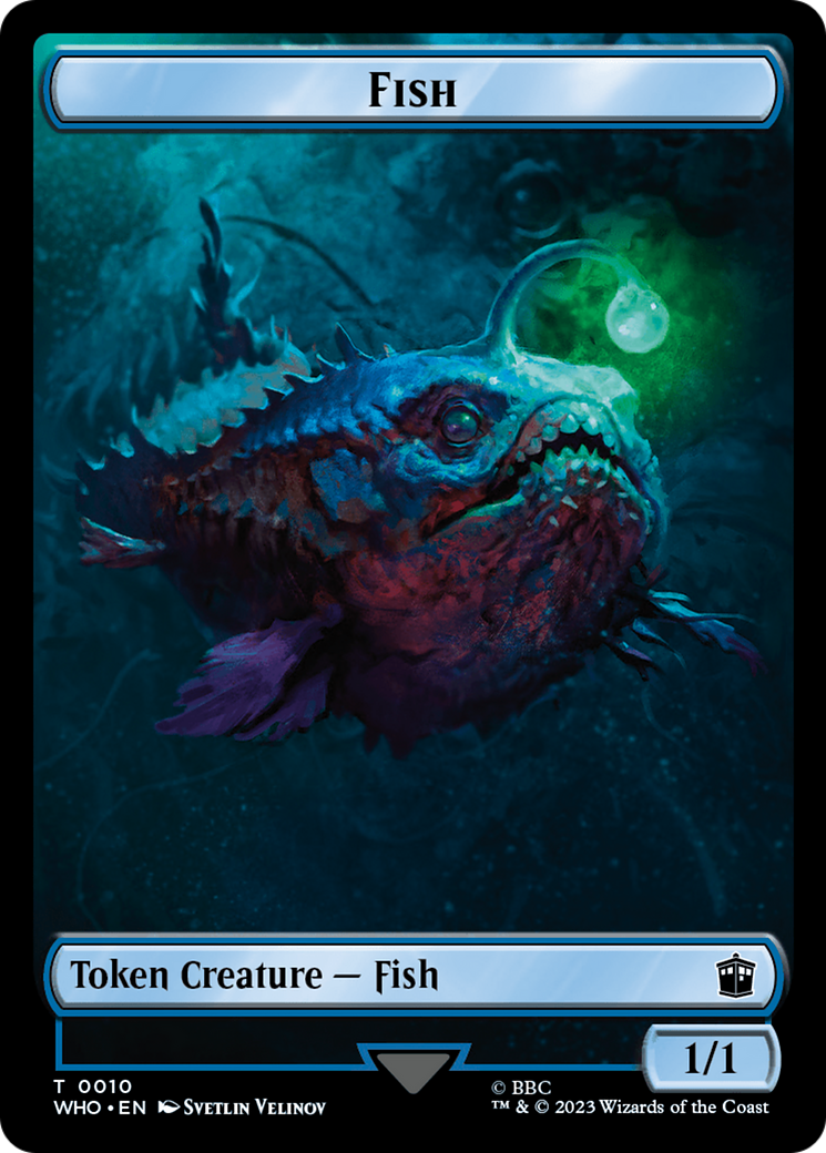 Fish // Beast Double-Sided Token [Doctor Who Tokens] | Gamers Paradise