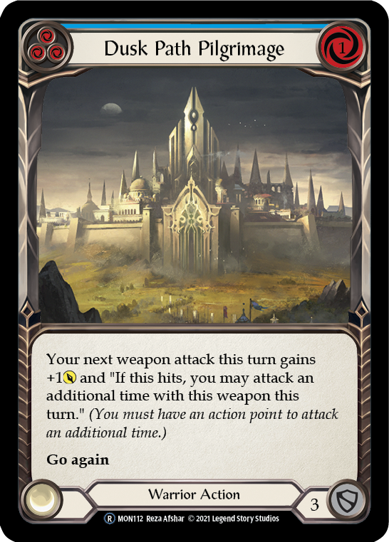 Dusk Path Pilgrimage (Blue) [U-MON112-RF] Unlimited Rainbow Foil | Gamers Paradise