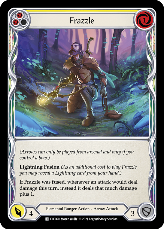 Frazzle (Yellow) [ELE060] (Tales of Aria)  1st Edition Rainbow Foil | Gamers Paradise