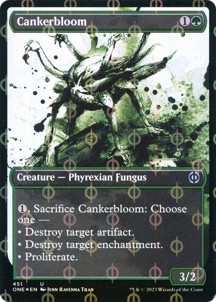 Cankerbloom (Showcase Ichor Step-and-Compleat Foil) [Phyrexia: All Will Be One] | Gamers Paradise