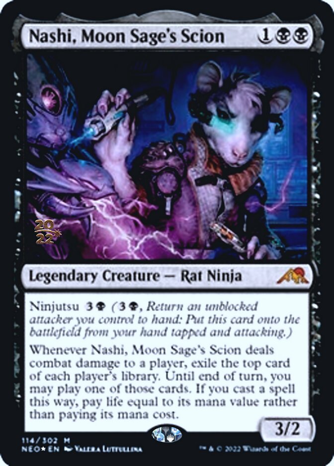 Nashi, Moon Sage's Scion [Kamigawa: Neon Dynasty Prerelease Promos] | Gamers Paradise